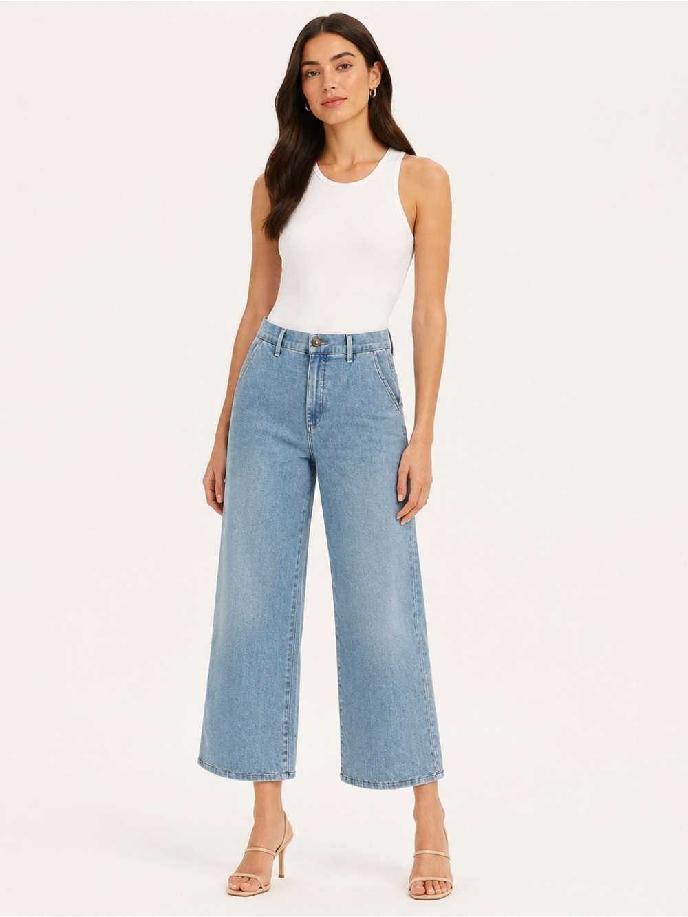 LE JEAN Jude Trouser Jeans Libertine Size 26 High Rise Wide Leg Made in USA